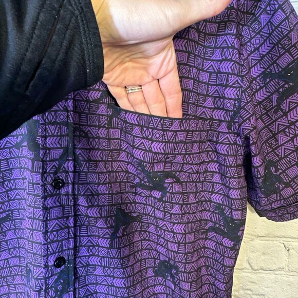 RSVLTS Black Panther Shirt Mens Medium Purple Wakanda Forever Kunuflex Marvel - Picture 3 of 8